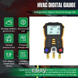 Pompe à vide Ht-750 Hvac 5cfm Kit d'outils de réfrigération Jauge numérique de collecteur Ac