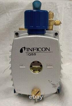 Pompe à vide Inficon modèle QS5 700-100-P1 5 CFM Déplacement d'air 110V/220V