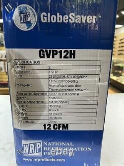 Pompe à vide NRP GVP12, Capacité d'huile de 34 oz, 12 CFM