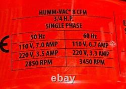 Pompe à vide Uniweld HVP8 Humm-Vac 8 CFM, DÔME D'ÉCHAPPEMENT MANQUANT, 110/220 VAC NEUF