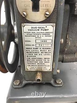Pompe à vide Welch 1400 Duo-Seal avec moteur Dayton 6K924 1/4HP 1725 RPM LIVRAISON GRATUITE