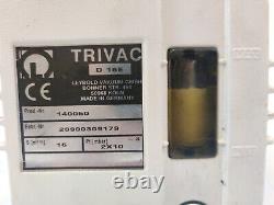 Pompe à vide à palettes rotatives à double étage Leybold Trivac D16E, 14,1cfm, 240V, Testée