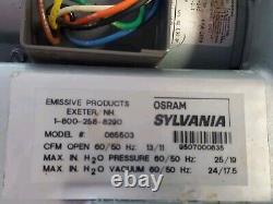 Pompe à vide à soufflante régénératrice OSRAM/SYLVANIA 13 CFM? HP 120VCA 24 in/H²O