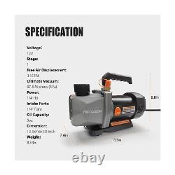 Pompe à vide montée sur véhicule à un seul étage AUTOGEN 3,5CFM 12V CC 60 microns 1/4