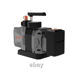 Pompe à vide pour réfrigérant de 1/2HP 7CFM avec entrée d'air de 1/4 pour réfrigération - Compatible avec batterie 18v