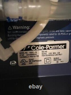 Pompe à vide/pression à diaphragme d'air Cole-Parmer, 0,37 cfm, 115 VCA