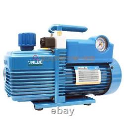 Pompe à vide rotative à palettes 1PC de scène avec jauge 4.3CFM 1/3HP Air Réfrigération 2Pa