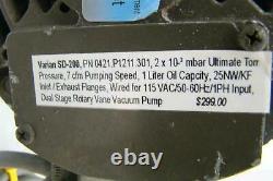 Variante 1/2hp Pompe À Vide Rotative À Double Étage, 7 Cfm 1725 Rpm, 1ph, 115v, Sd-200