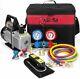 Xtremepowerus Premium 4cfm Air Vacuum Pump Hvac A/c Réfrigération Kit Ac Gauge